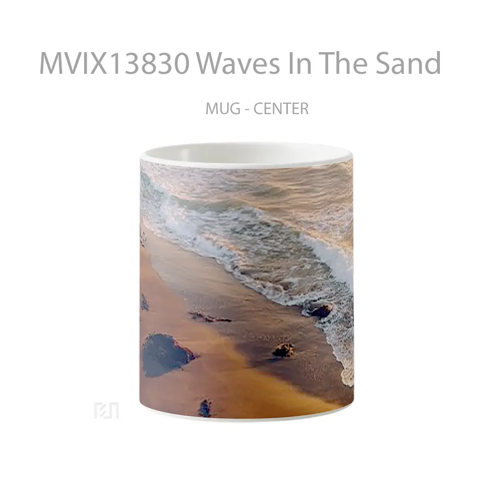 Mug Waves In The Sand Gelas Keramik Unik