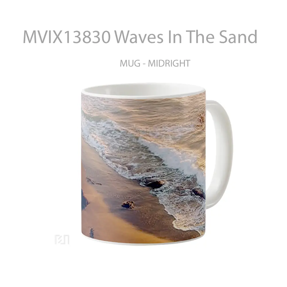 Mug Waves In The Sand Gelas Keramik Unik - All-side / Desain