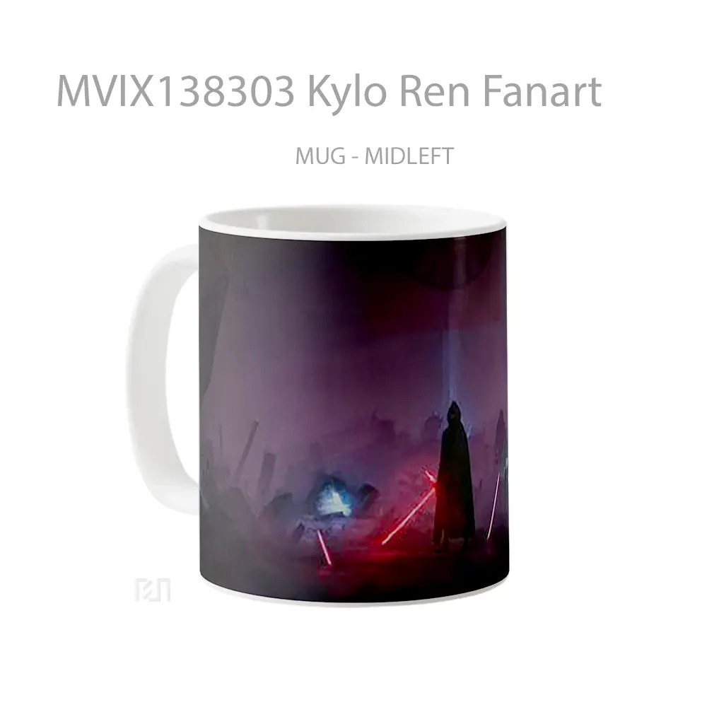 Mug Kylo Ren Fanart Gelas Keramik Unik - All-side / Desain