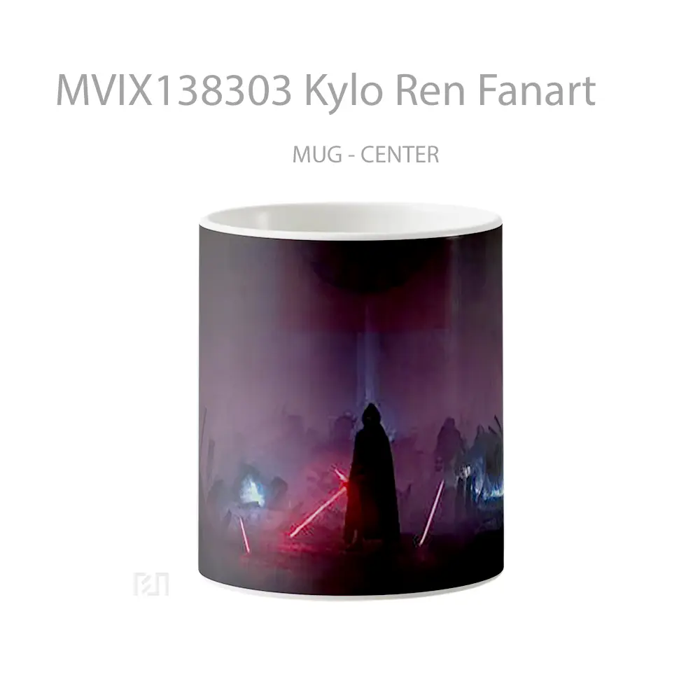 Mug Kylo Ren Fanart Gelas Keramik Unik