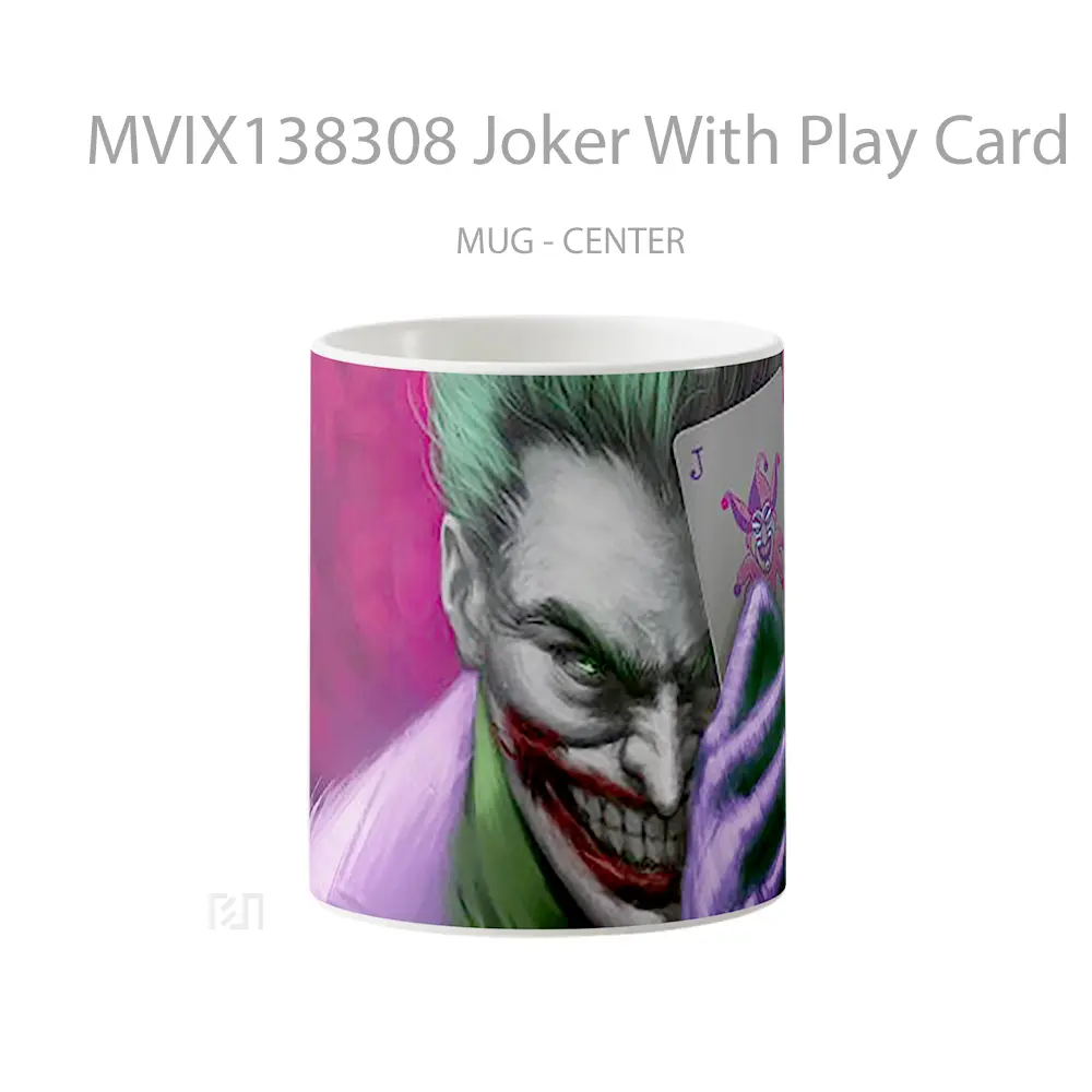 Mug Joker With Play Card Gelas Superhero