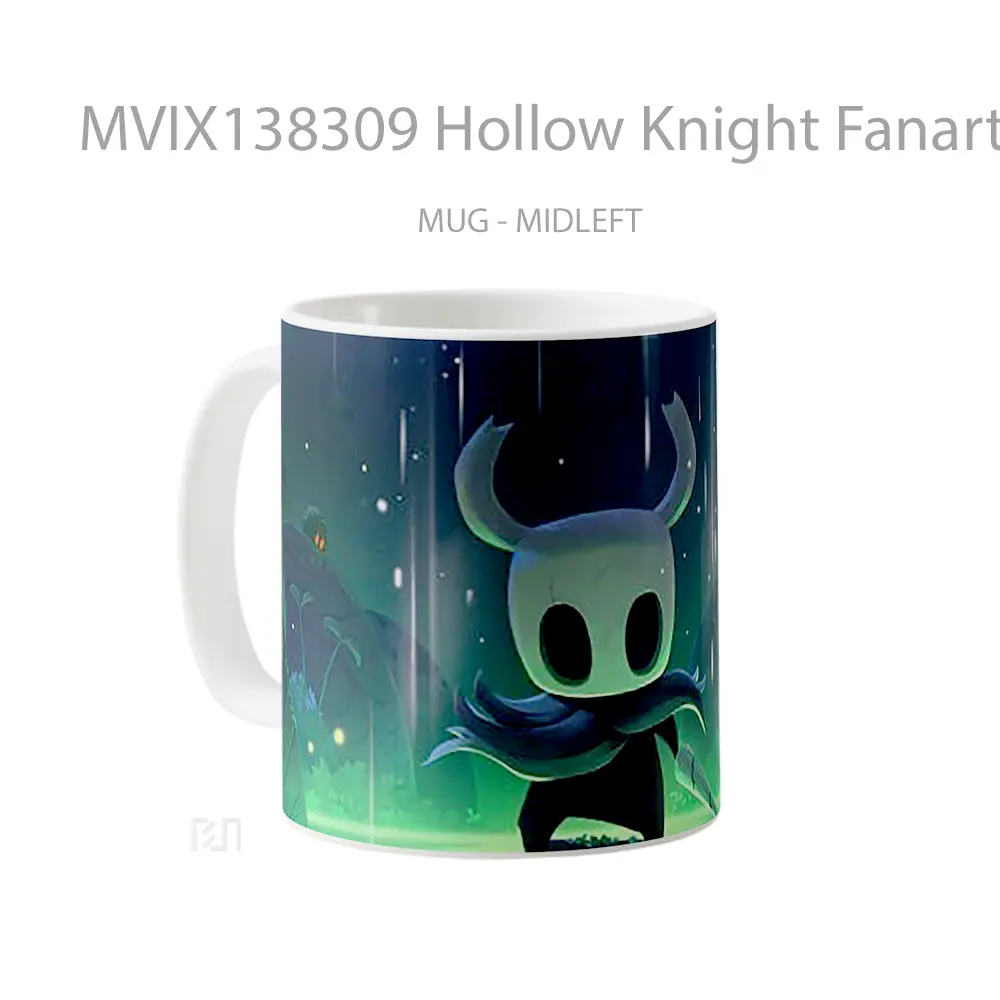 Mug Hollow Knight Fanart Gelas Fantasi - All-side / Desain