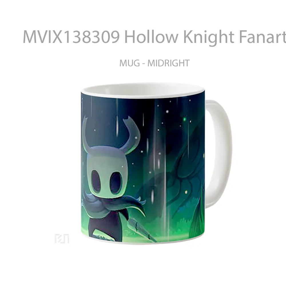 Mug Hollow Knight Fanart Gelas Fantasi - All-side / Desain