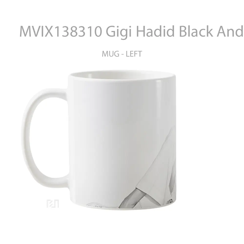 Mug Gigi Hadid Black And White Gelas Keramik Unik - All-side / Desain
