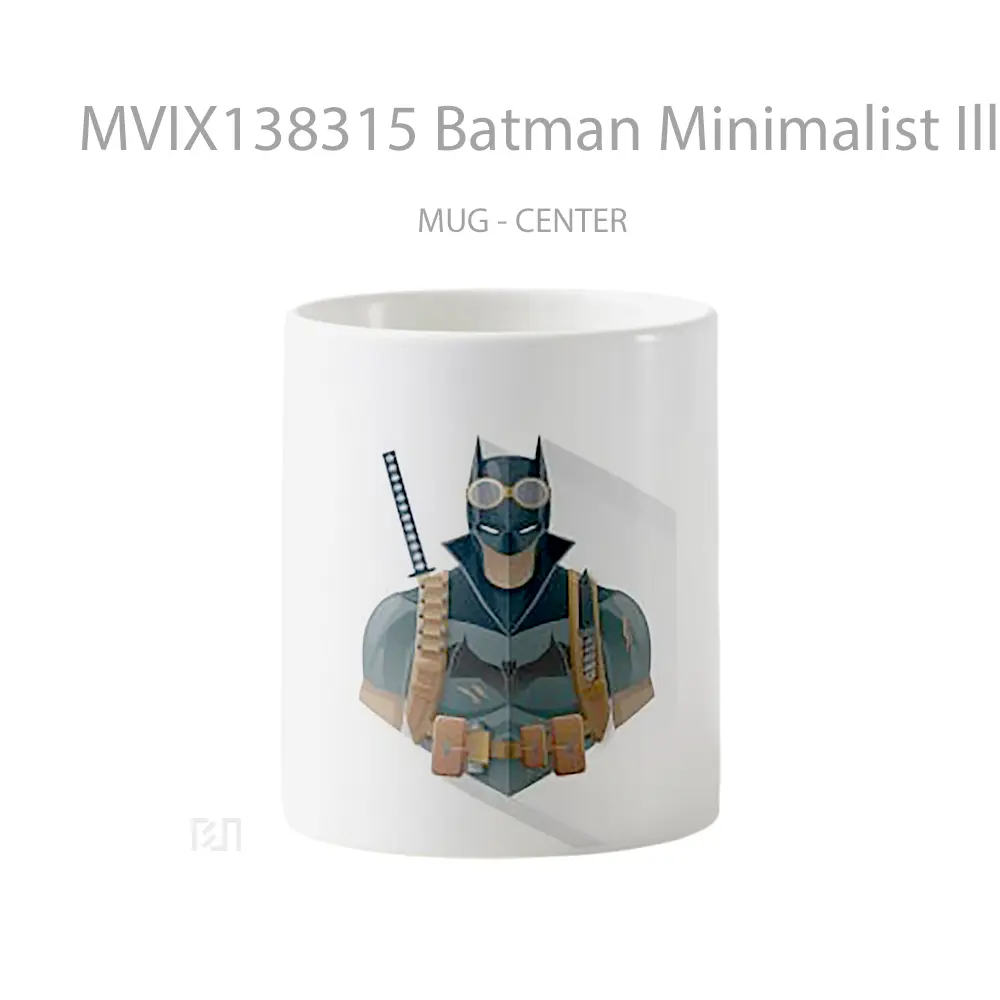 Mug Batman Minimalist Illustration Gelas Superhero