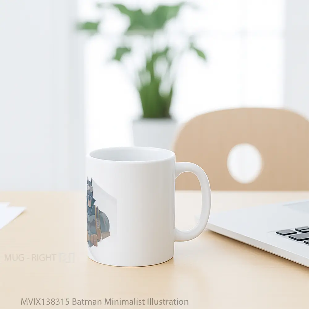 Mug Batman Minimalist Illustration Gelas Superhero - All-side / Desain