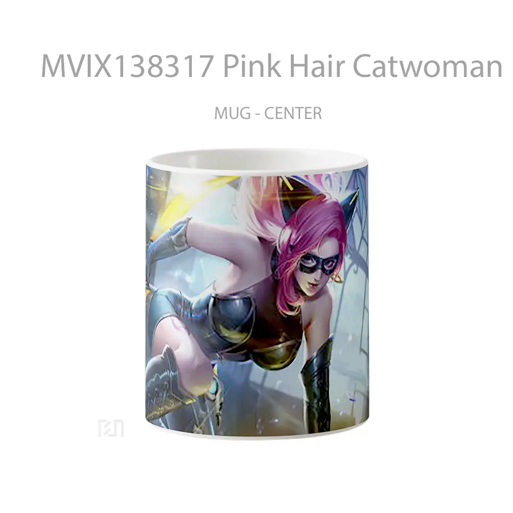 Mug Pink Hair Catwoman Gelas Keramik Unik