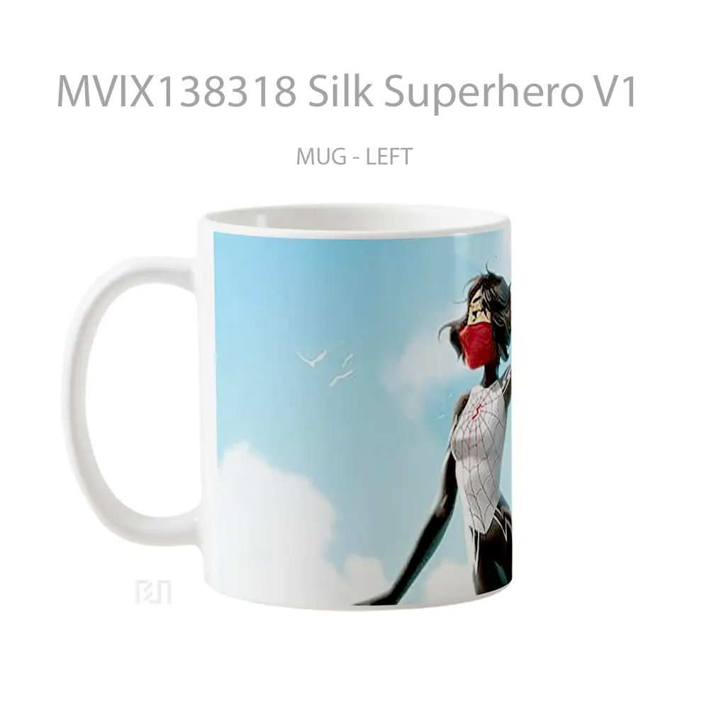 Mug Silk Superhero V1 Gelas Superhero - All-side / Desain