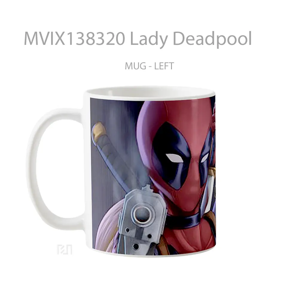 Mug Lady Deadpool Gelas Superhero - All-side / Desain