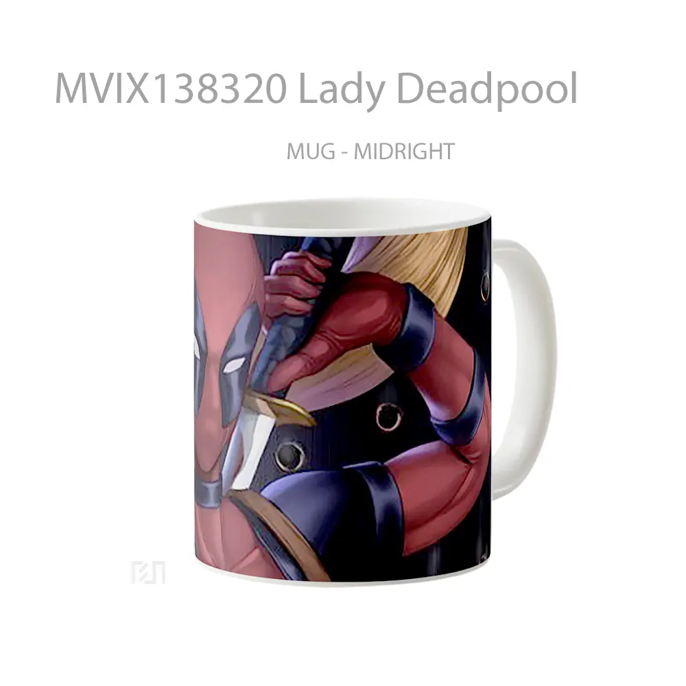 Mug Lady Deadpool Gelas Superhero - All-side / Desain