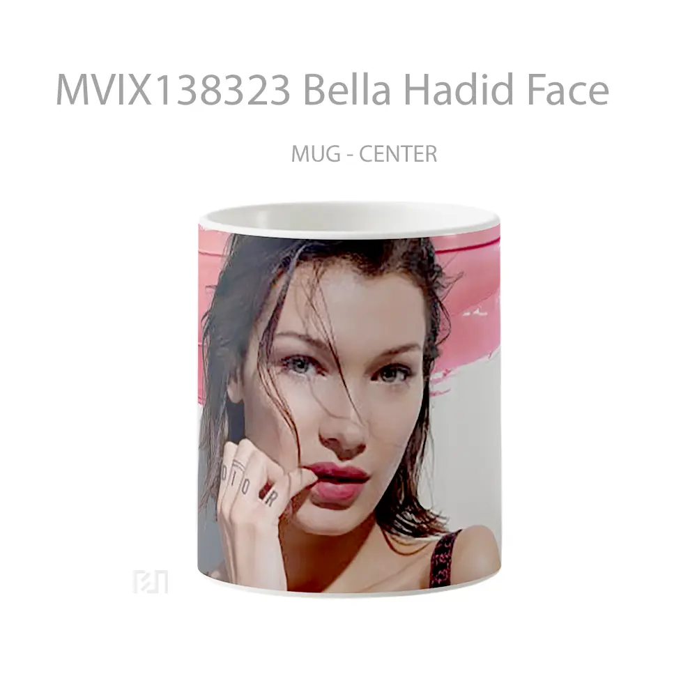 Mug Bella Hadid Face Gelas Keramik Unik