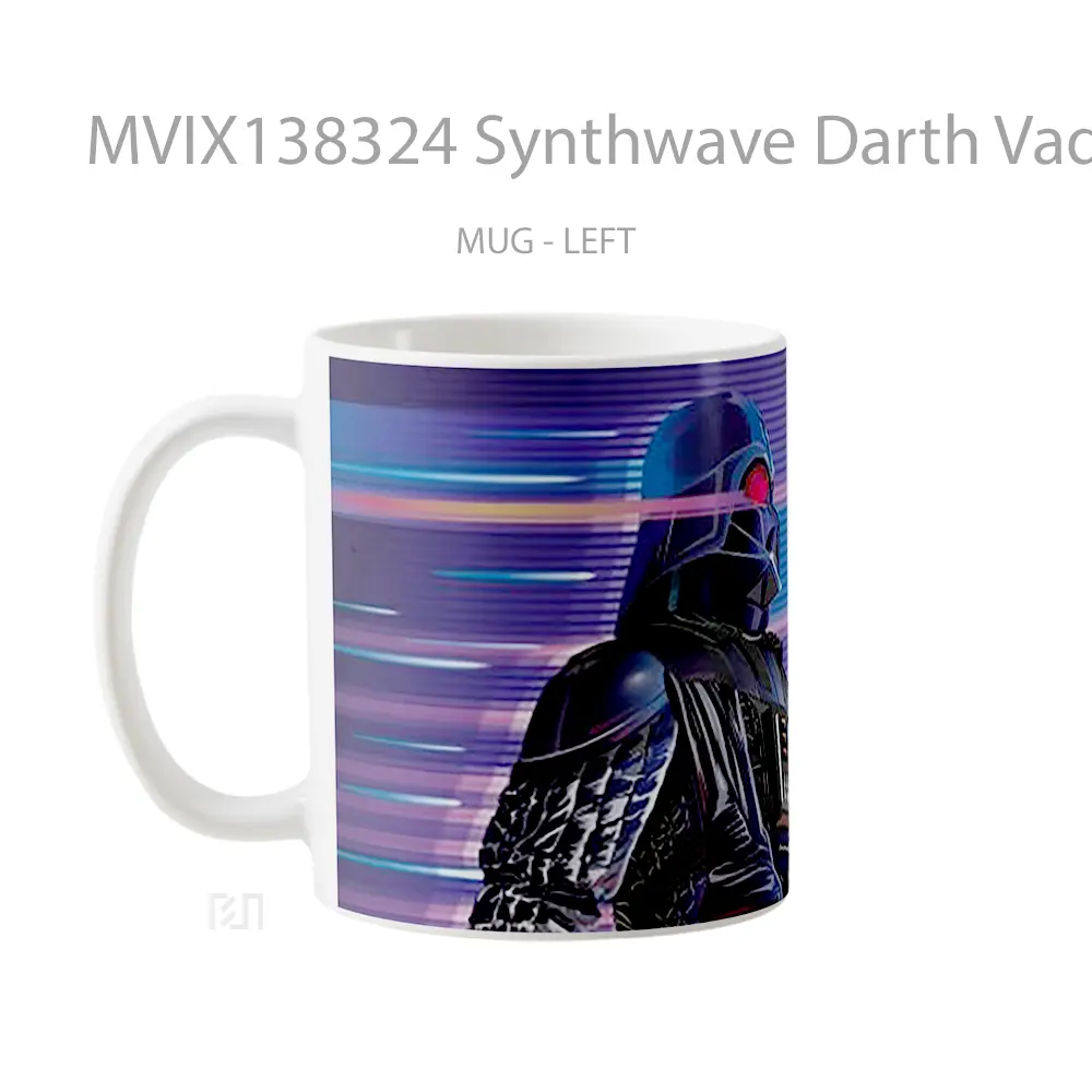 Mug Synthwave Darth Vader Gelas Star Wars - All-side / Desain