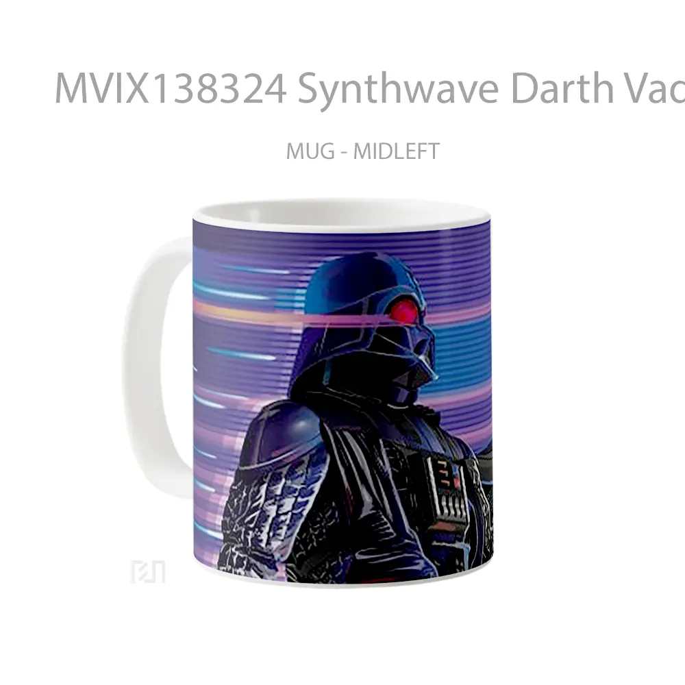 Mug Synthwave Darth Vader Gelas Star Wars - All-side / Desain