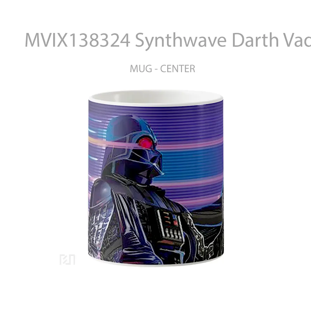 Mug Synthwave Darth Vader Gelas Star Wars