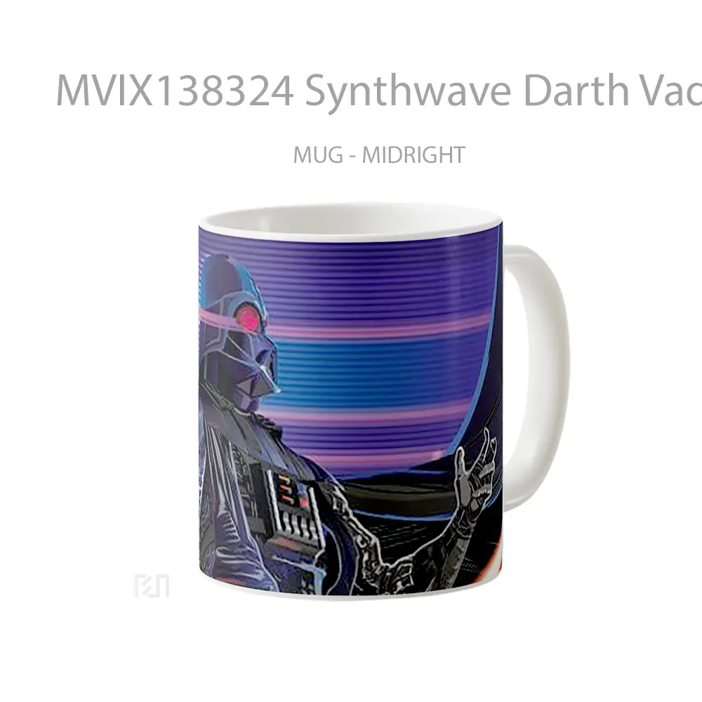 Mug Synthwave Darth Vader Gelas Star Wars - All-side / Desain