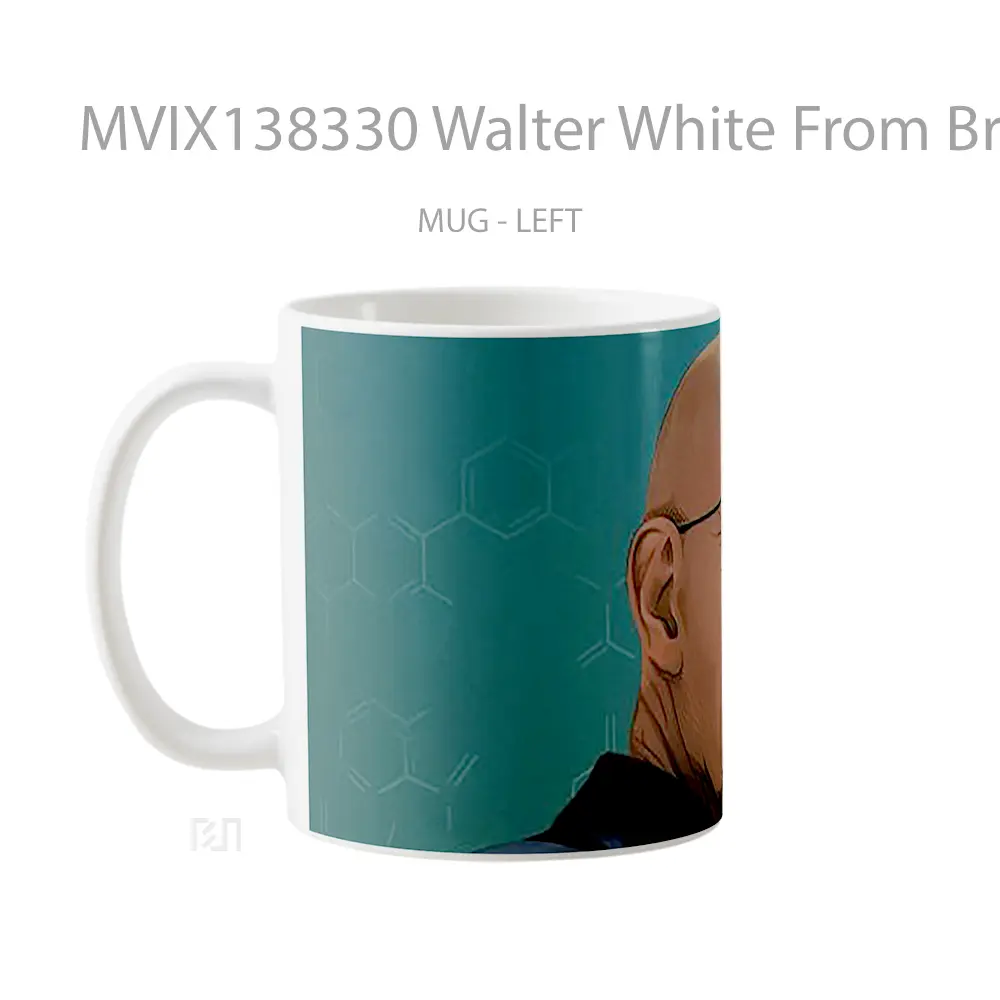 Mug Walter White From Breaking Bad Fanart Gelas Keramik Unik - All-side / Desain