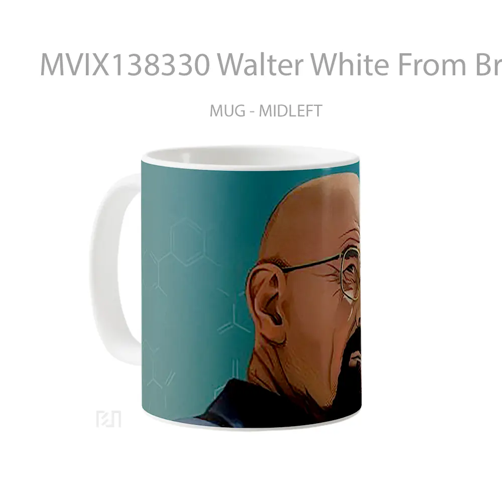 Mug Walter White From Breaking Bad Fanart Gelas Keramik Unik - All-side / Desain