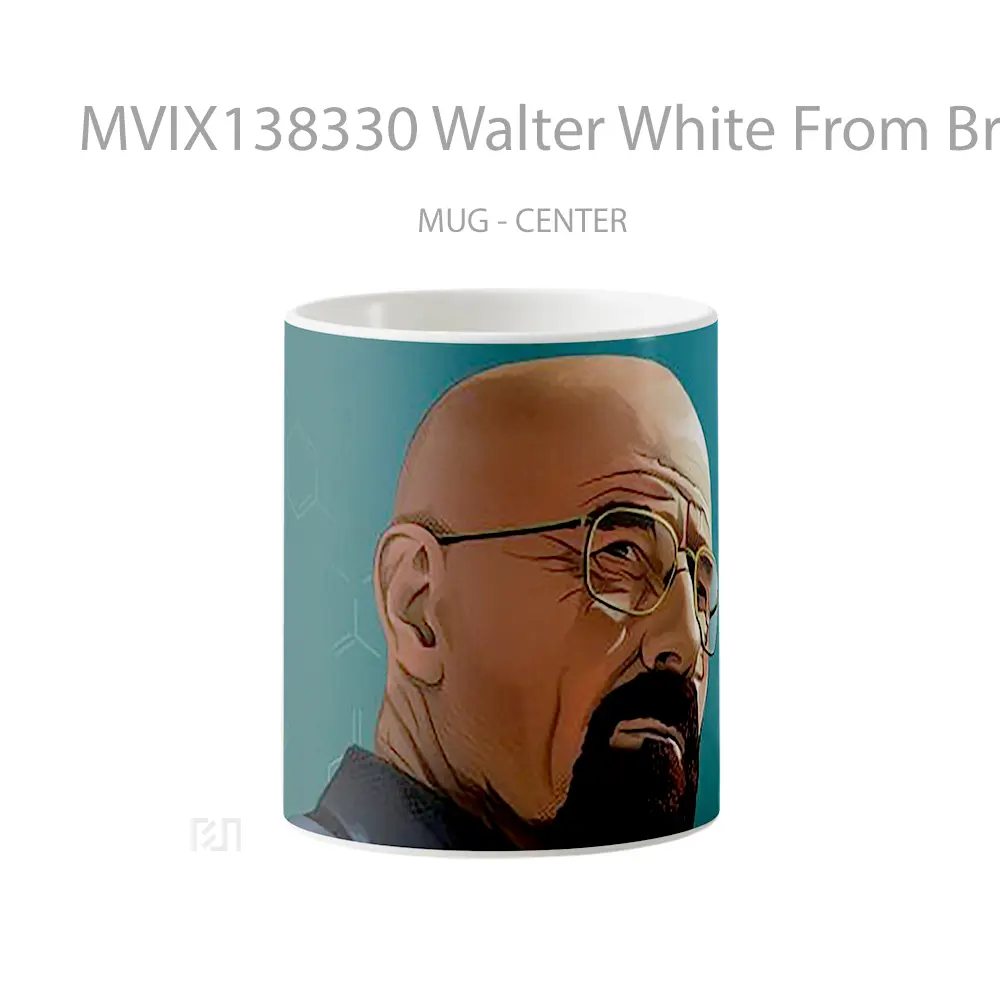 Mug Walter White From Breaking Bad Fanart Gelas Keramik Unik
