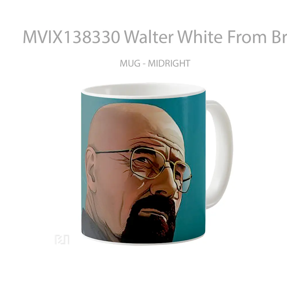 Mug Walter White From Breaking Bad Fanart Gelas Keramik Unik - All-side / Desain