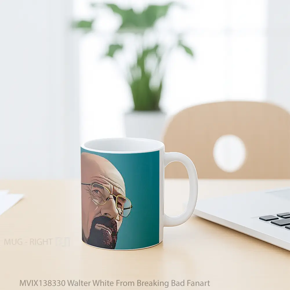 Mug Walter White From Breaking Bad Fanart Gelas Keramik Unik - All-side / Desain