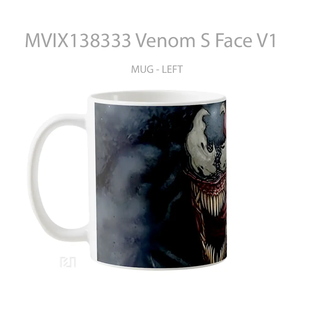 Mug Venom S Face V1 Gelas Superhero - All-side / Desain