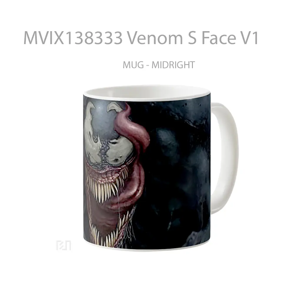 Mug Venom S Face V1 Gelas Superhero - All-side / Desain
