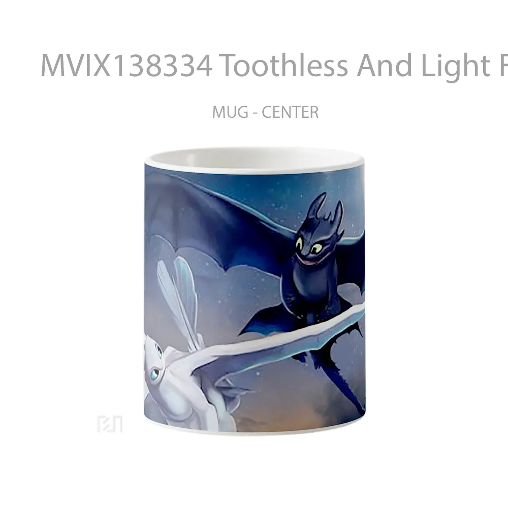 Mug Toothless And Light Fury Gelas Keramik Unik