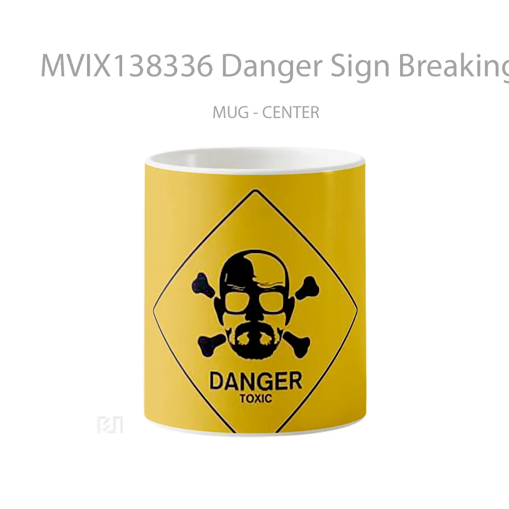 Mug Danger Sign Breaking Bad Gelas Keramik Unik