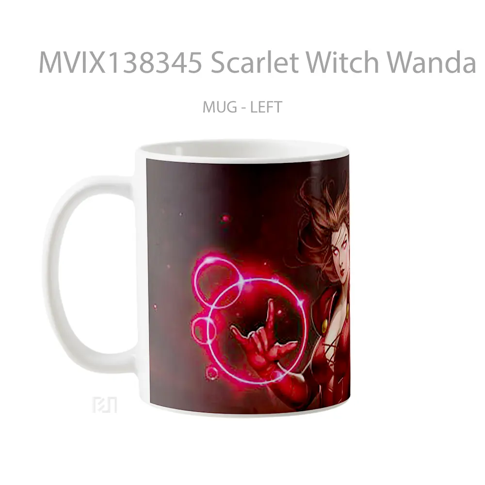 Mug Scarlet Witch Wanda Maximoff Artwork Gelas Superhero - All-side / Desain