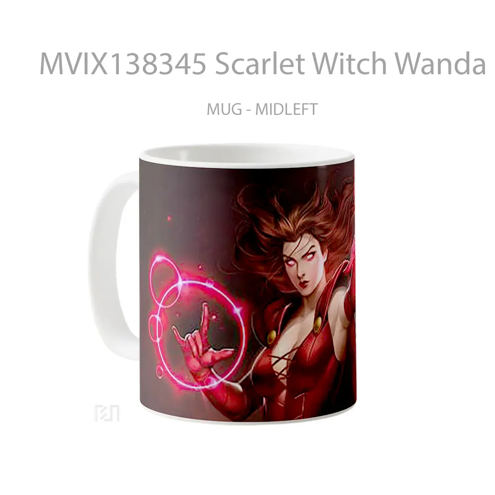 Mug Scarlet Witch Wanda Maximoff Artwork Gelas Superhero - All-side / Desain