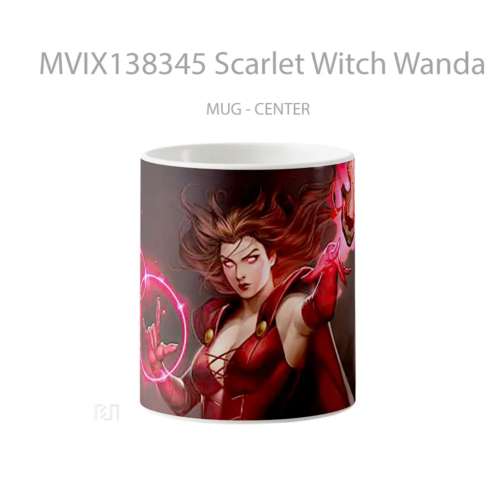Mug Scarlet Witch Wanda Maximoff Artwork Gelas Superhero