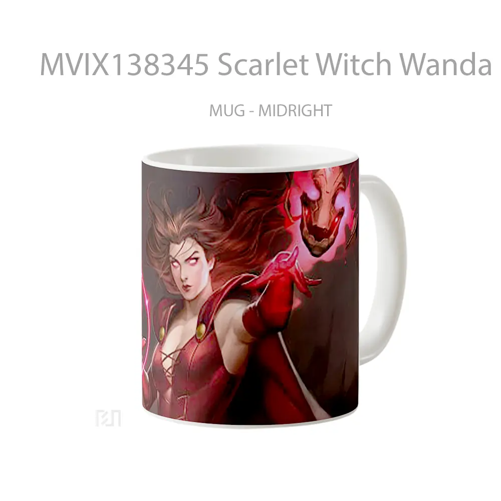 Mug Scarlet Witch Wanda Maximoff Artwork Gelas Superhero - All-side / Desain