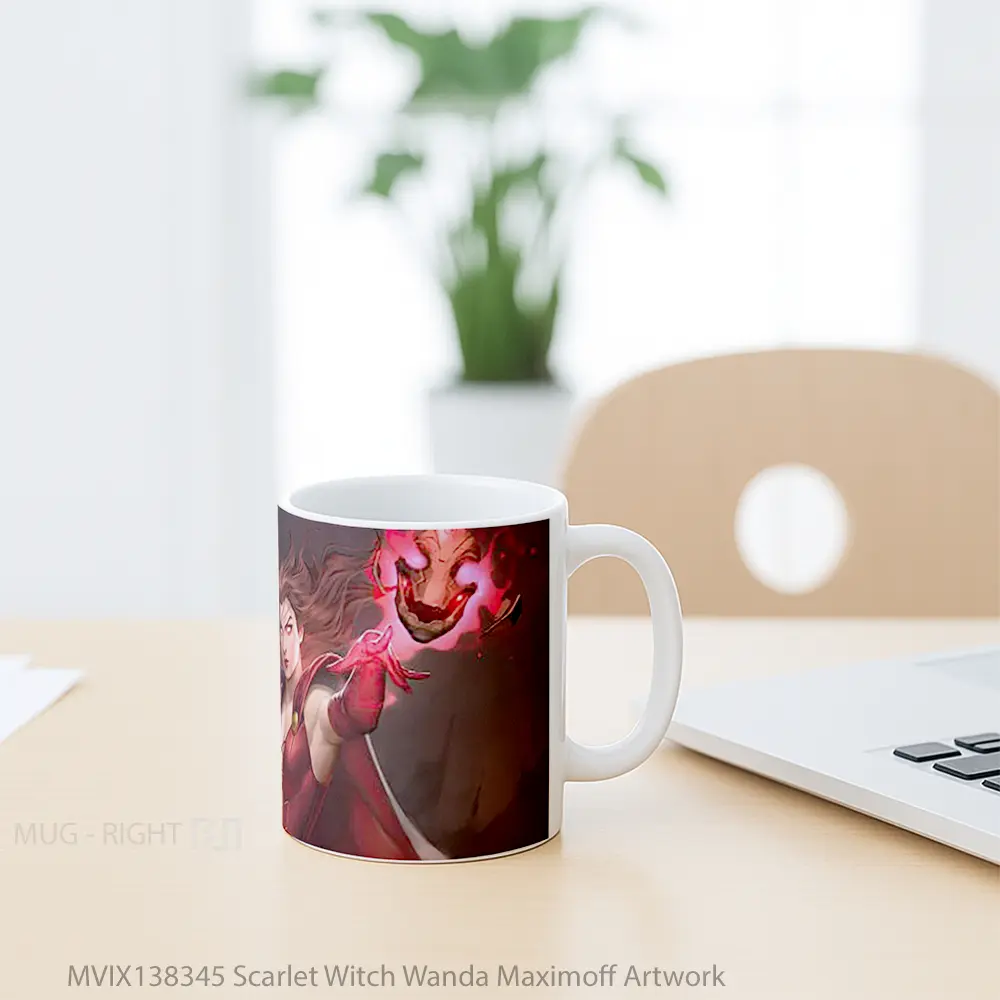 Mug Scarlet Witch Wanda Maximoff Artwork Gelas Superhero - All-side / Desain