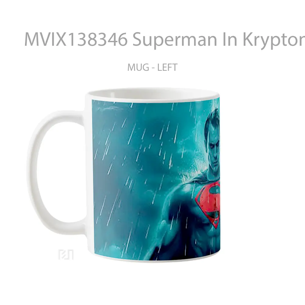Mug Superman In Krypton Gelas Superhero - All-side / Desain