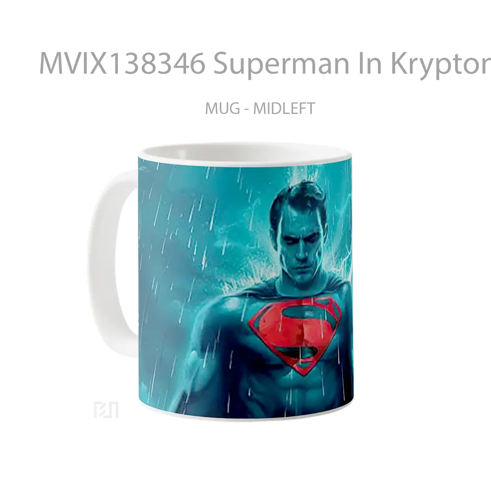 Mug Superman In Krypton Gelas Superhero - All-side / Desain