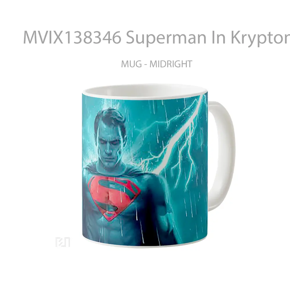Mug Superman In Krypton Gelas Superhero - All-side / Desain