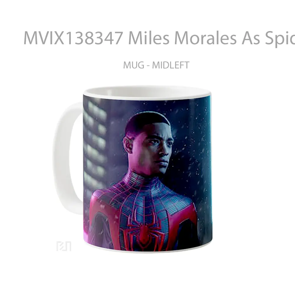 Mug Miles Morales As Spiderman V1 Gelas Superhero - All-side / Desain