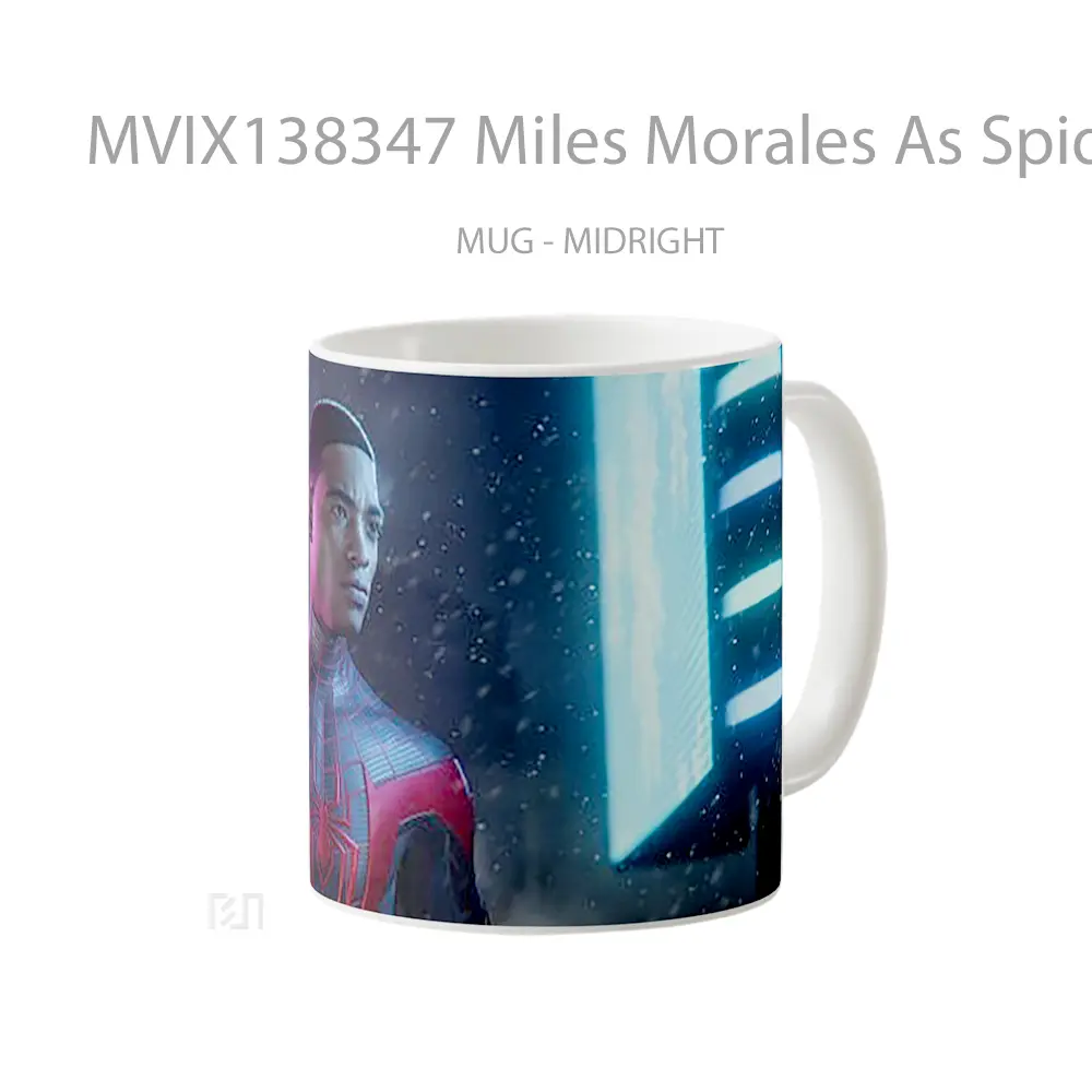 Mug Miles Morales As Spiderman V1 Gelas Superhero - All-side / Desain