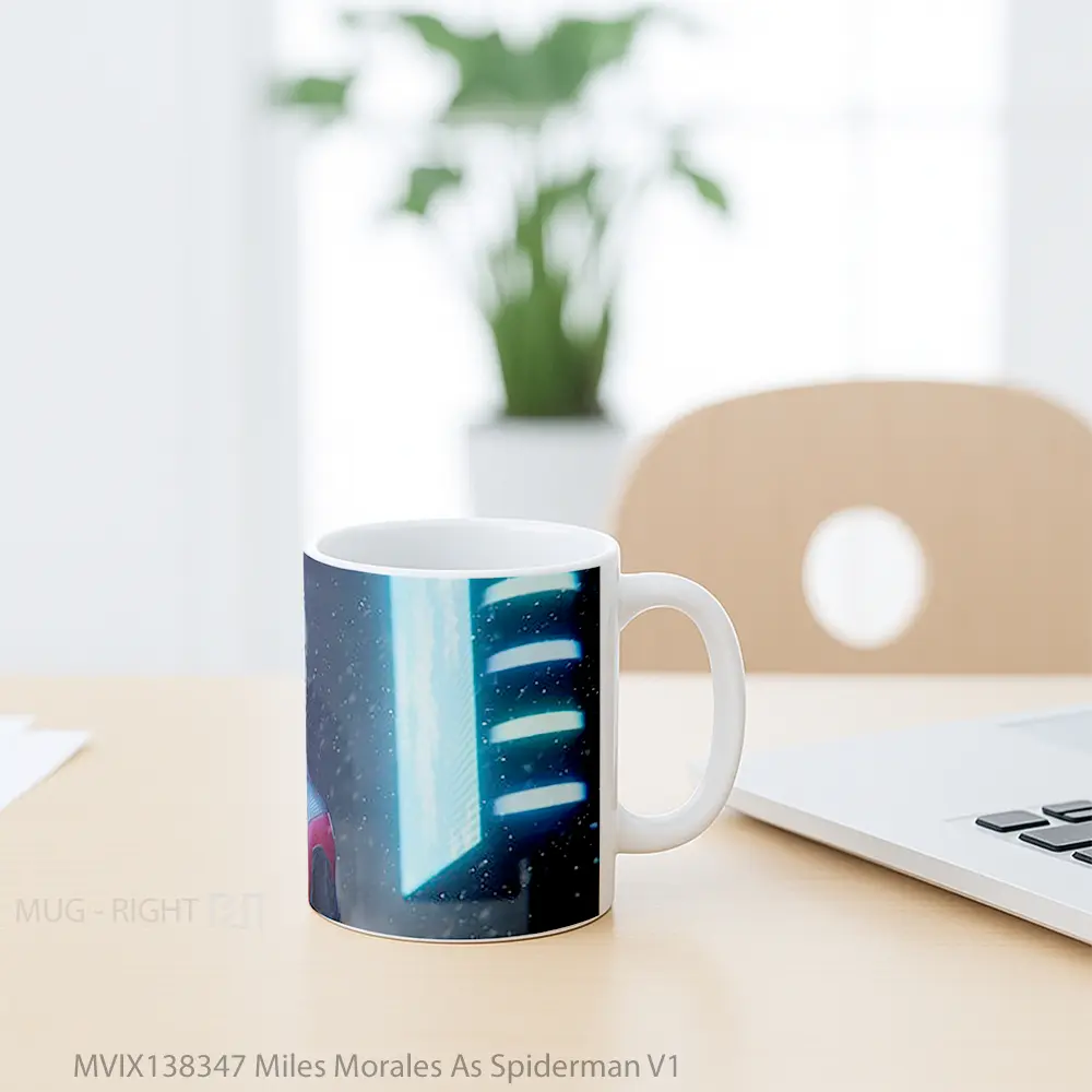 Mug Miles Morales As Spiderman V1 Gelas Superhero - All-side / Desain