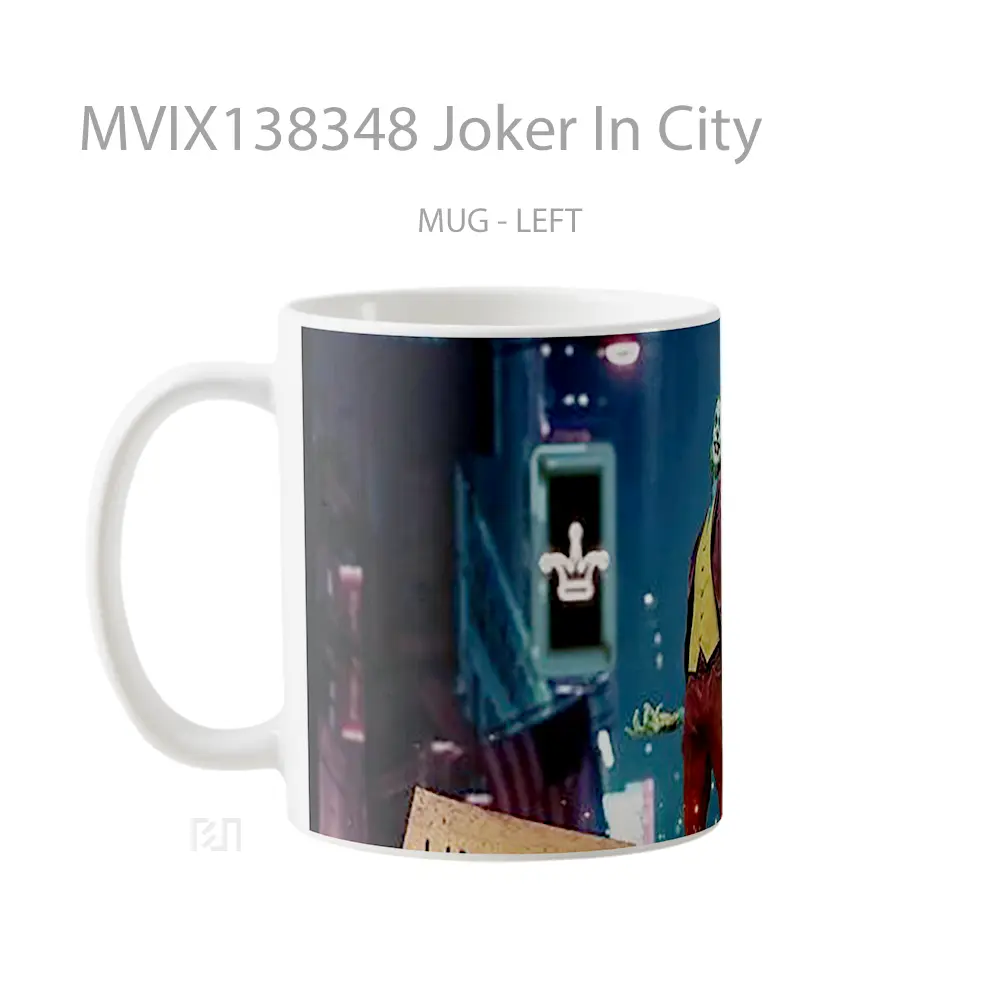 Mug Joker In City Gelas Superhero - All-side / Desain
