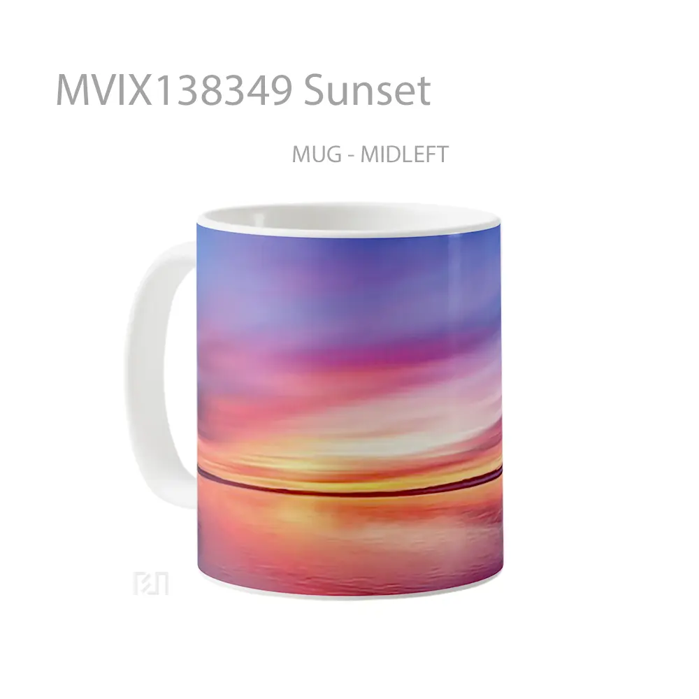 Mug Sunset Gelas Pemandangan Alam - All-side / Desain
