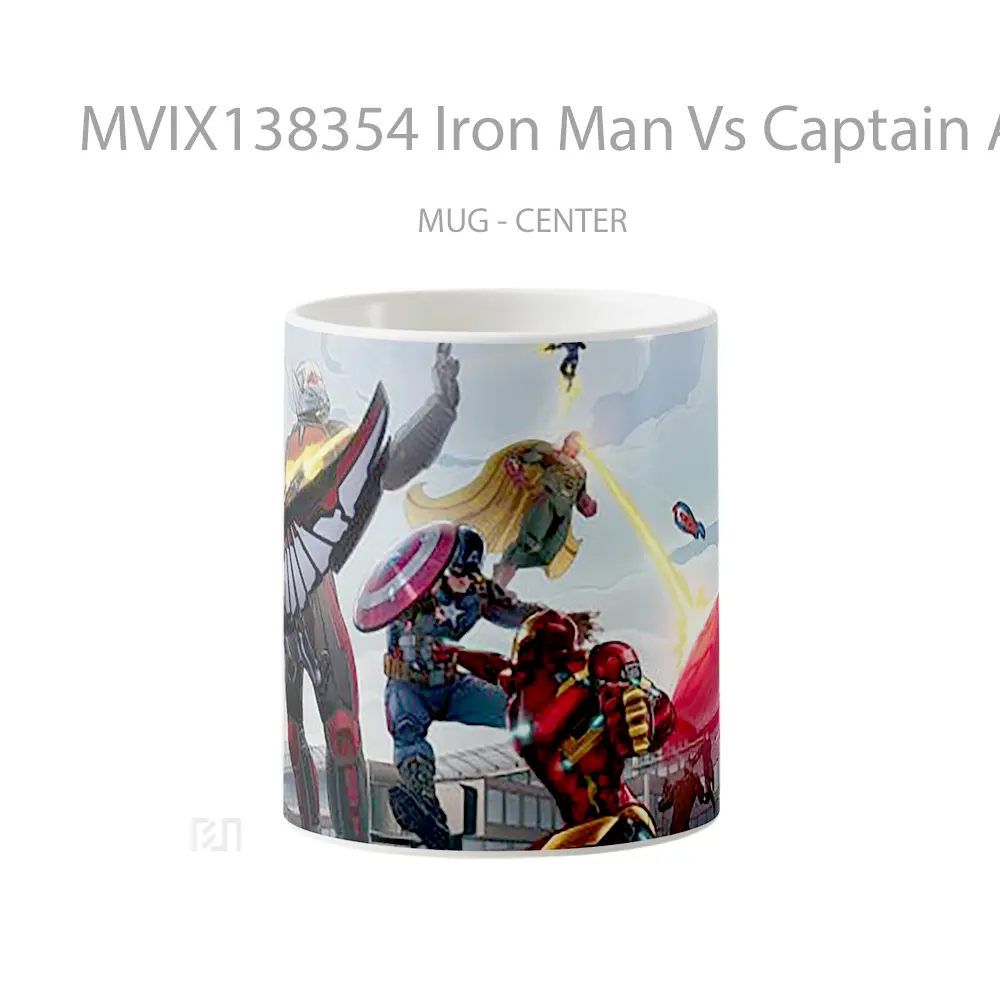 Mug Iron Man Vs Captain America Gelas Superhero