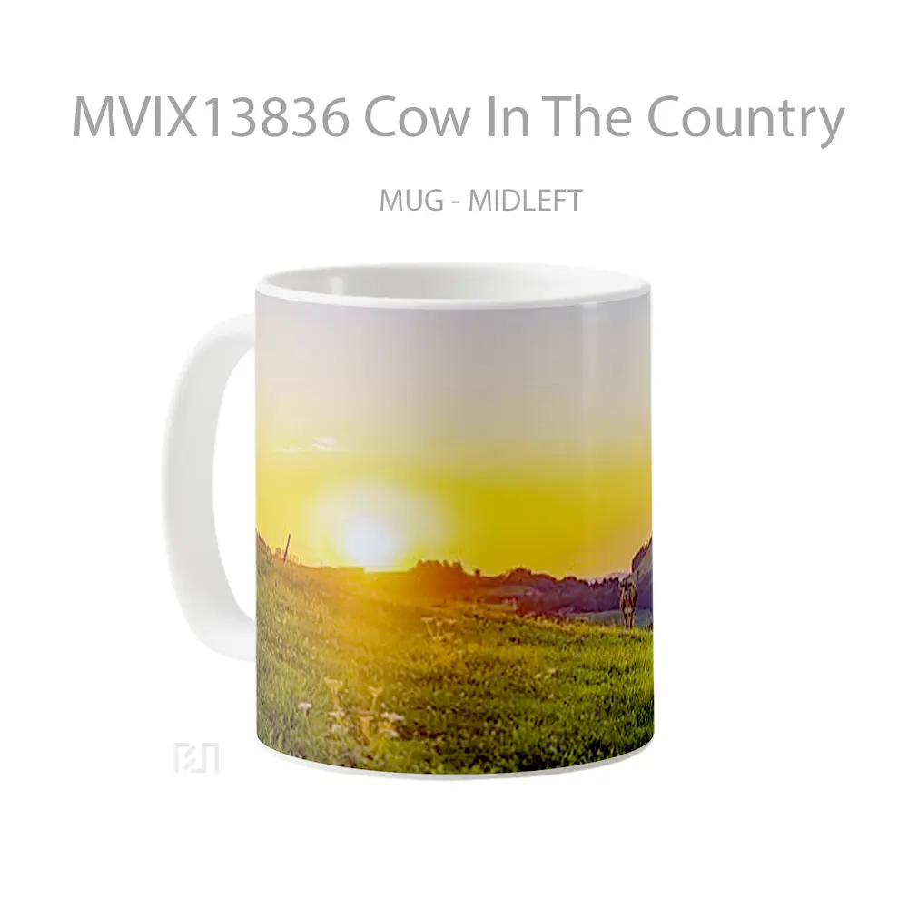 Mug Cow In The Country Gelas Hewan Lucu - All-side / Desain