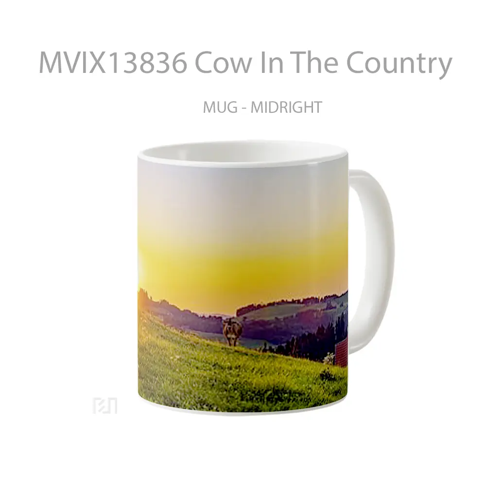 Mug Cow In The Country Gelas Hewan Lucu - All-side / Desain