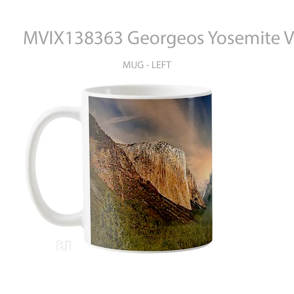 Mug Georgeos Yosemite Valley Gelas Pemandangan Alam - All-side / Desain