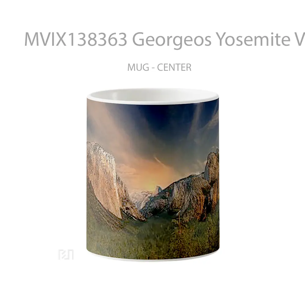 Mug Georgeos Yosemite Valley Gelas Pemandangan Alam