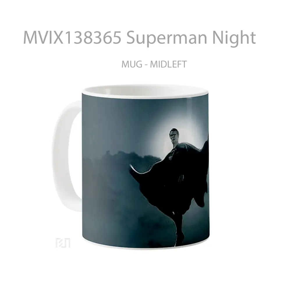 Mug Superman Night Gelas Superhero - All-side / Desain