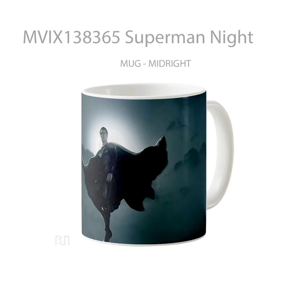 Mug Superman Night Gelas Superhero - All-side / Desain