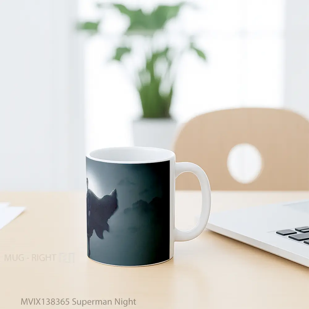 Mug Superman Night Gelas Superhero - All-side / Desain