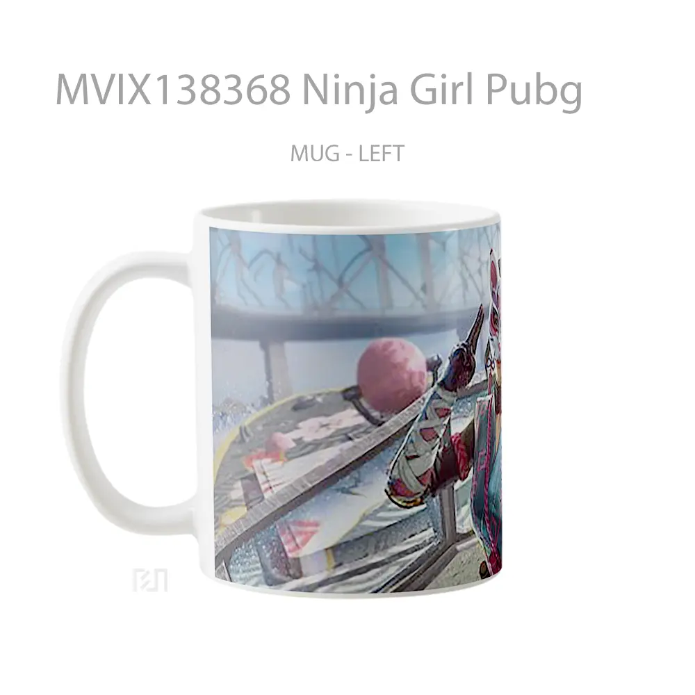 Mug Ninja Girl Pubg Cangkir Gamer - All-side / Desain